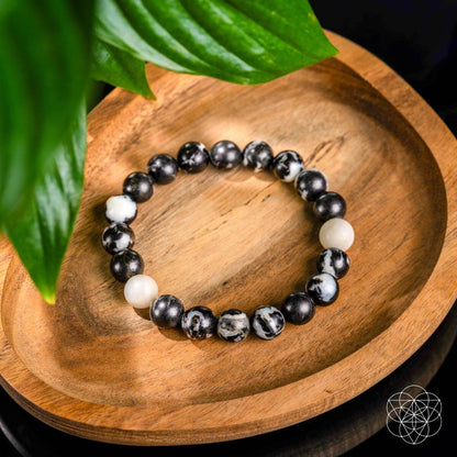 Permission to Pause - The Zebra Jasper Bracelet - Cartsfy Inc.