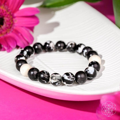 Permission to Pause - The Zebra Jasper Bracelet - Cartsfy Inc.
