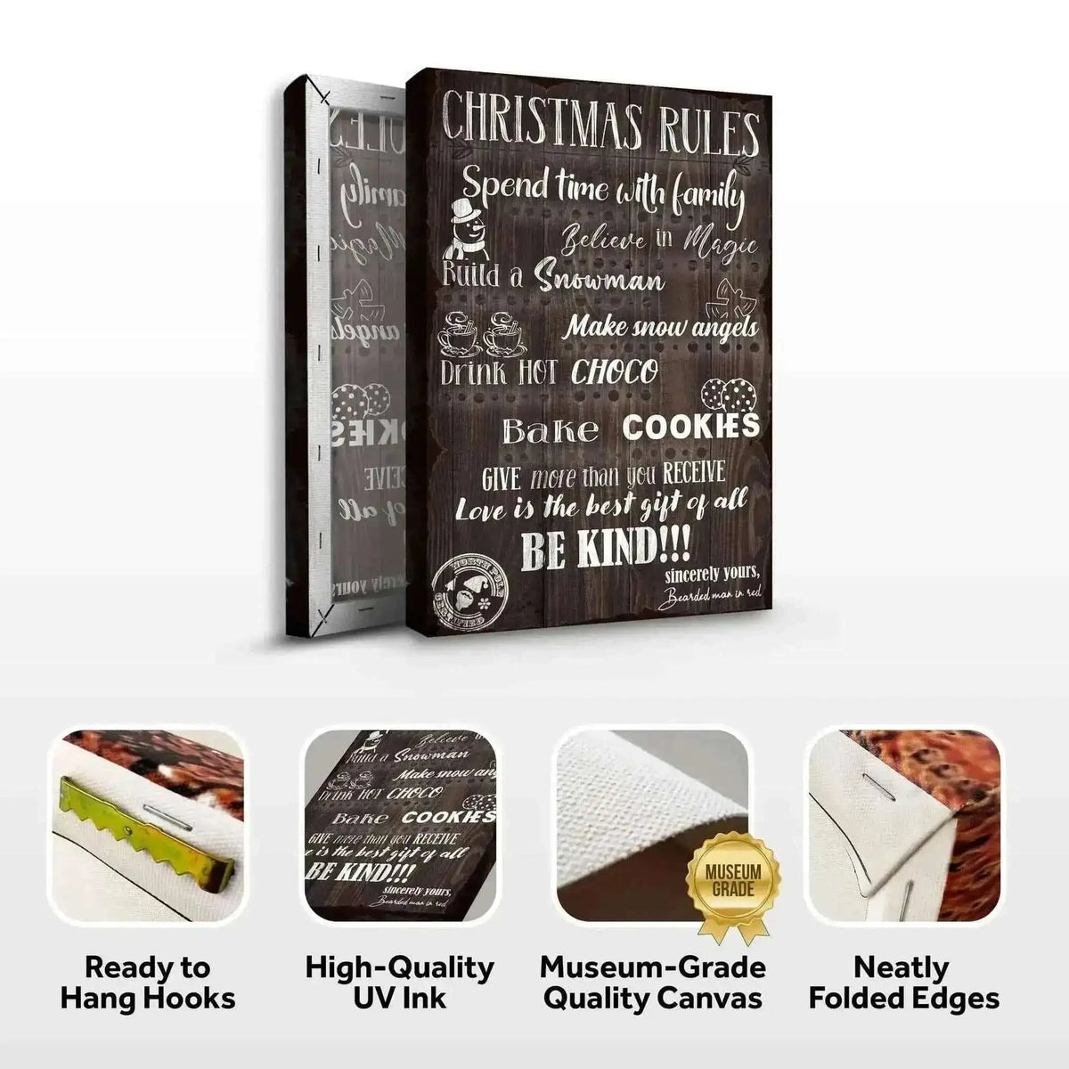 Personalized Christmas Rules Sign | Tailored Canvases Cartsfy Inc.