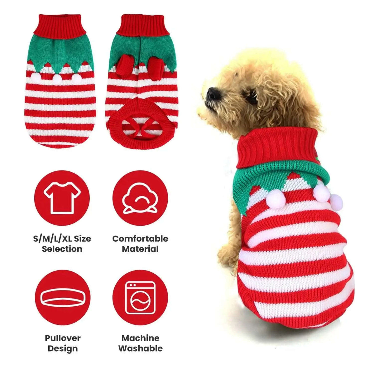 Pet Christmas Turtleneck Sweater Cartsfy Inc.