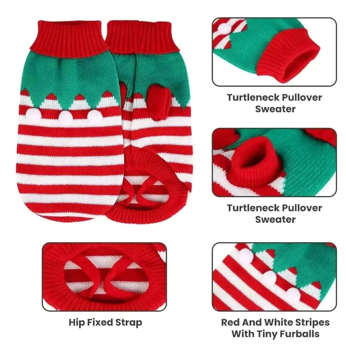 Pet Christmas Turtleneck Sweater Cartsfy Inc.