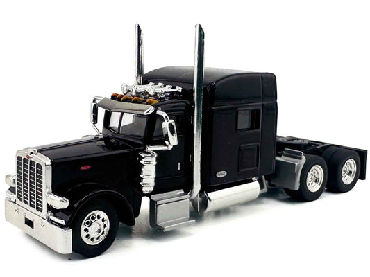 Peterbilt 389 Truck Tractor with Sleeper Cab Black 1/87 (HO) Scale Plastic Model Car by HO Logistics Cartsfy Inc.