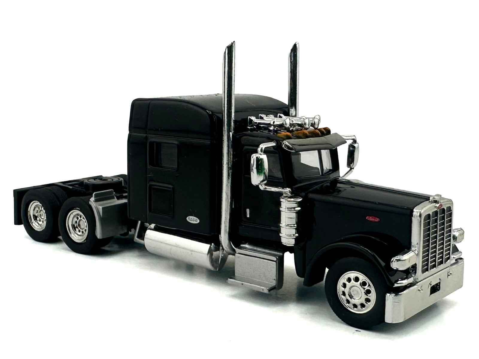 Peterbilt 389 Truck Tractor with Sleeper Cab Black 1/87 (HO) Scale Plastic Model Car by HO Logistics Cartsfy Inc.