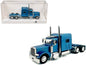 Peterbilt 389 Truck Tractor with Sleeper Cab Blue Metallic 1/87 (HO) Scale Plastic Model Car by HO Logistics Miniature Motors Default Title Default Title-