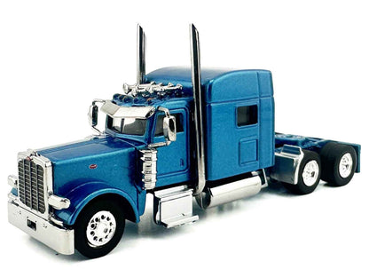 Peterbilt 389 Truck Tractor with Sleeper Cab Blue Metallic 1/87 (HO) Scale Plastic Model Car by HO Logistics Miniature Motors Default Title Default Title-