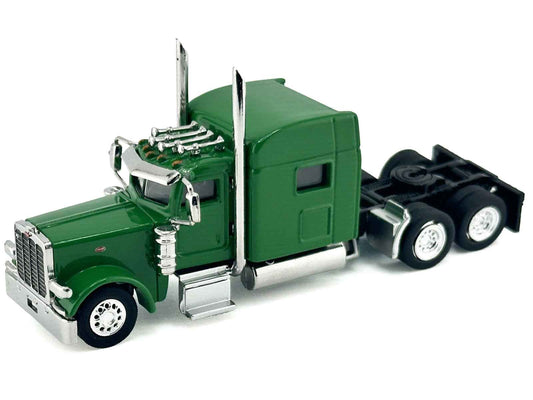 Peterbilt 389 Truck Tractor with Sleeper Cab Green 1/87 (HO) Scale Plastic Model Car by HO Logistics Cartsfy Inc.
