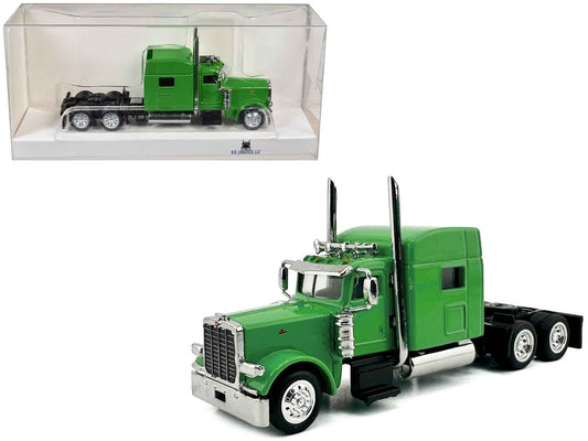 Peterbilt 389 Truck Tractor with Sleeper Cab Lime Green 1/87 (HO) Scale Plastic Model Car by HO Logistics Cartsfy Inc.