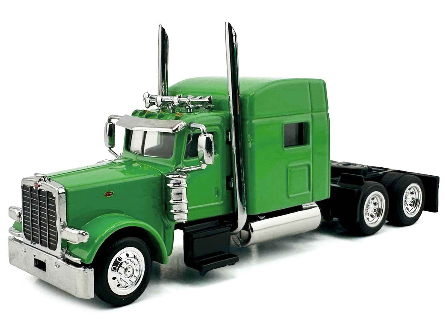 Peterbilt 389 Truck Tractor with Sleeper Cab Lime Green 1/87 (HO) Scale Plastic Model Car by HO Logistics Cartsfy Inc.