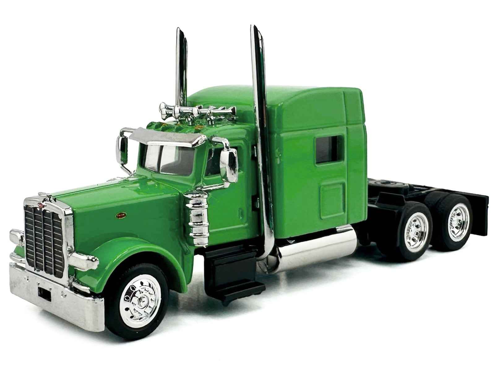 Peterbilt 389 Truck Tractor with Sleeper Cab Lime Green 1/87 (HO) Scale Plastic Model Car by HO Logistics Cartsfy Inc.