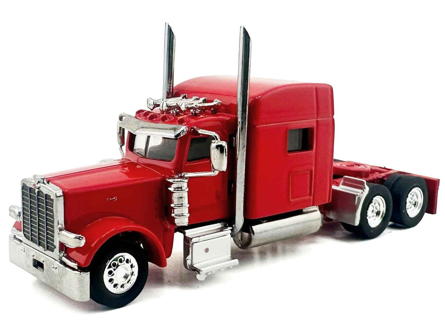 Peterbilt 389 Truck Tractor with Sleeper Cab Red 1/87 (HO) Scale Plastic Model Car by HO Logistics Miniature Motors Default Title Default Title-