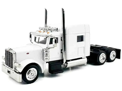 Peterbilt 389 Truck Tractor with Sleeper Cab White 1/87 (HO) Scale Plastic Model Car by HO Logistics Cartsfy Inc.
