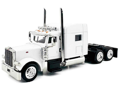 Peterbilt 389 Truck Tractor with Sleeper Cab White 1/87 (HO) Scale Plastic Model Car by HO Logistics Cartsfy Inc.