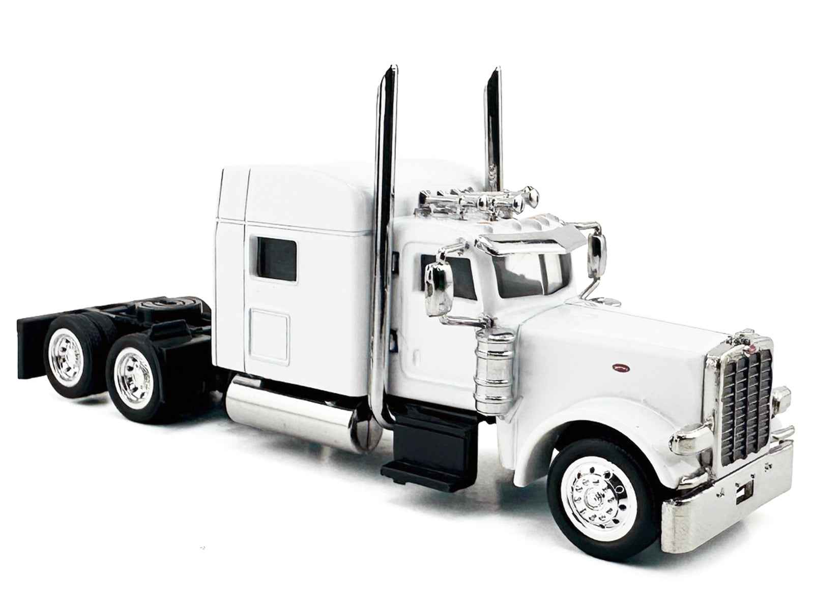 Peterbilt 389 Truck Tractor with Sleeper Cab White 1/87 (HO) Scale Plastic Model Car by HO Logistics Cartsfy Inc.