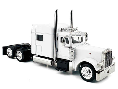 Peterbilt 389 Truck Tractor with Sleeper Cab White 1/87 (HO) Scale Plastic Model Car by HO Logistics Cartsfy Inc.
