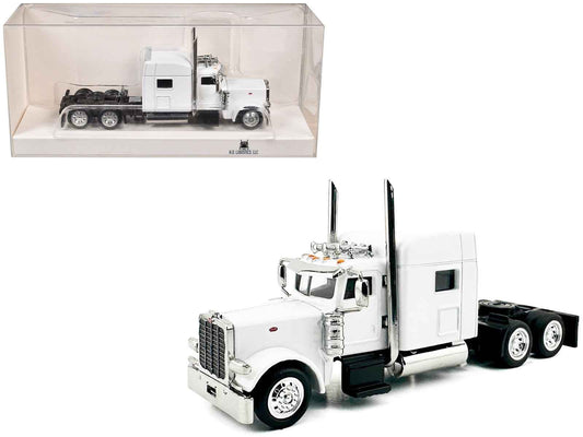 Peterbilt 389 Truck Tractor with Sleeper Cab White 1/87 (HO) Scale Plastic Model Car by HO Logistics Cartsfy Inc.