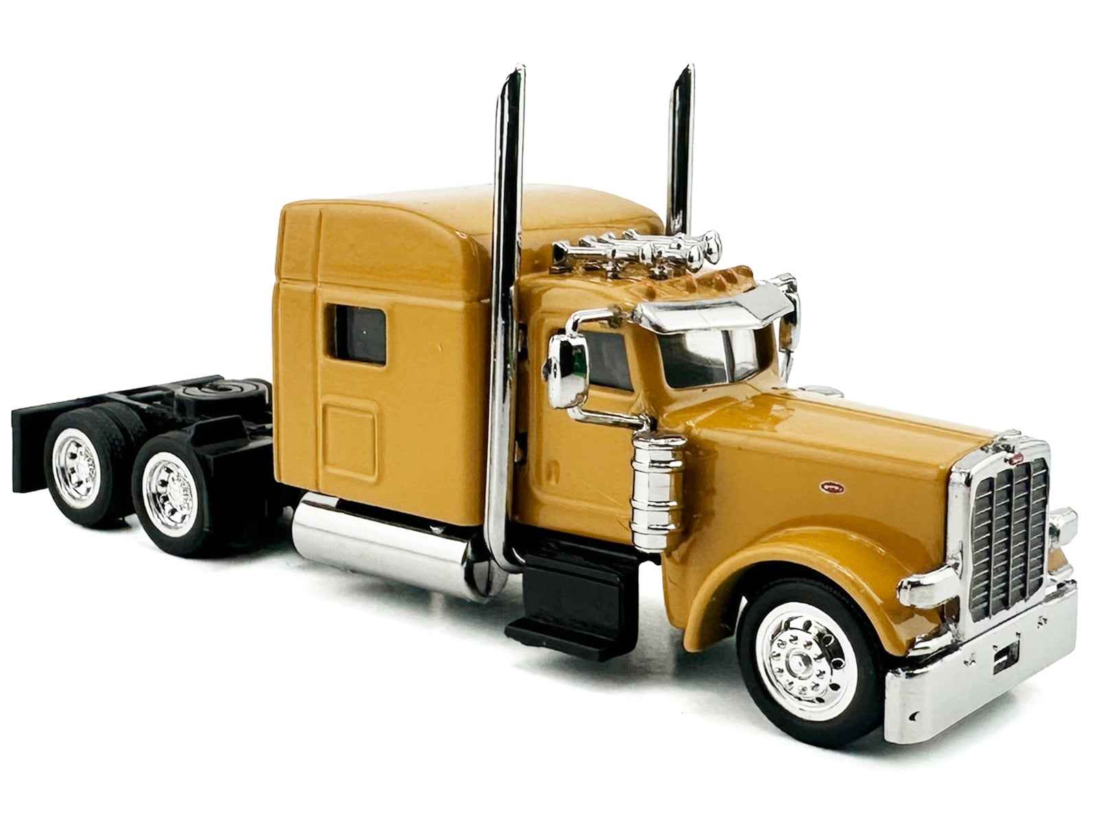 Peterbilt 389 Truck Tractor with Sleeper Cab Yellow 1/87 (HO) Scale Plastic Model Car by HO Logistics Cartsfy Inc.