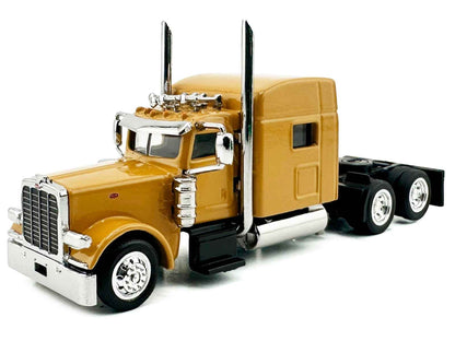 Peterbilt 389 Truck Tractor with Sleeper Cab Yellow 1/87 (HO) Scale Plastic Model Car by HO Logistics Cartsfy Inc.