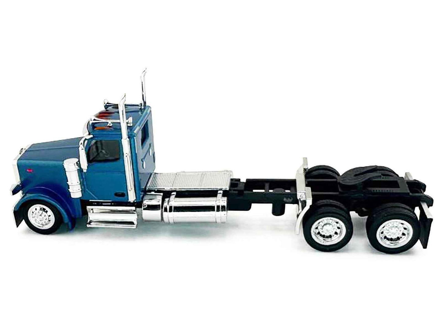 Peterbilt 589 2-Axel Day Cab Blue Metallic 1/87 (HO) Plastic Model Car by HO Logistics Miniature Motors Default Title Default Title-