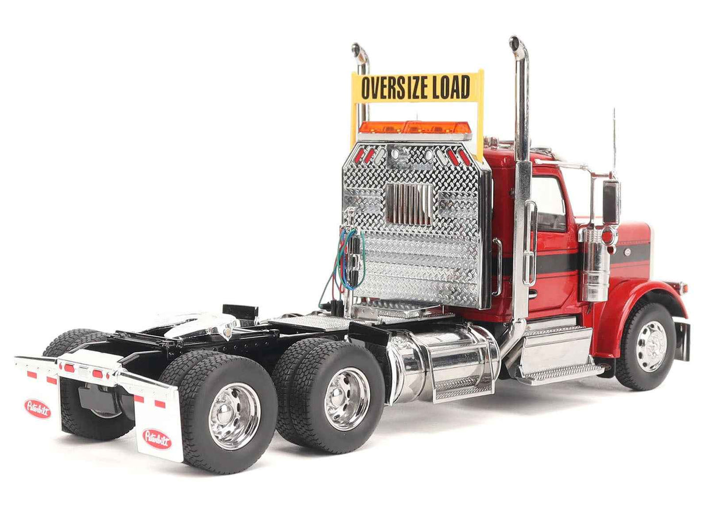 Peterbilt 589 Tandem-Axle Truck Tractor with Day Cab Legendary Red "Transport Series" 1/32 Diecast Model by Diecast Masters Miniature Motors Default Title Default Title-