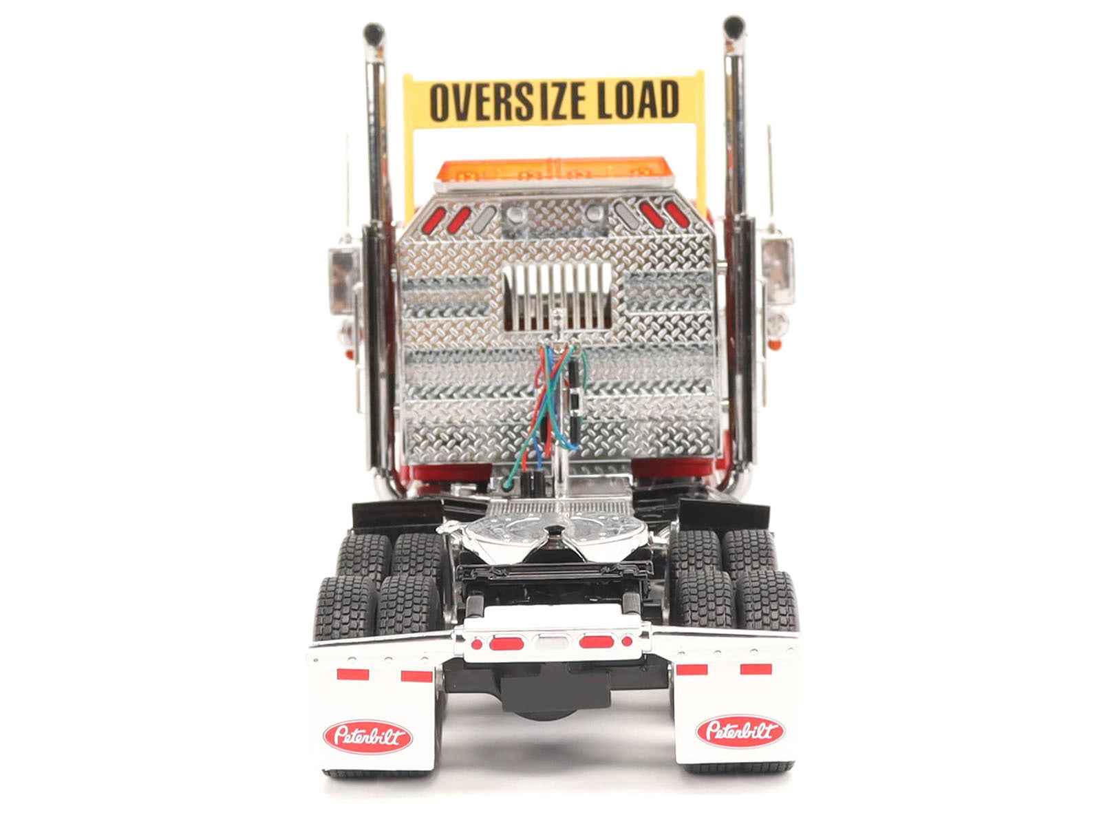 Peterbilt 589 Tandem-Axle Truck Tractor with Day Cab Legendary Red "Transport Series" 1/32 Diecast Model by Diecast Masters Miniature Motors Default Title Default Title-