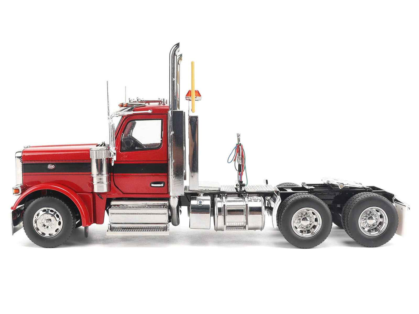 Peterbilt 589 Tandem-Axle Truck Tractor with Day Cab Legendary Red "Transport Series" 1/32 Diecast Model by Diecast Masters Miniature Motors Default Title Default Title-