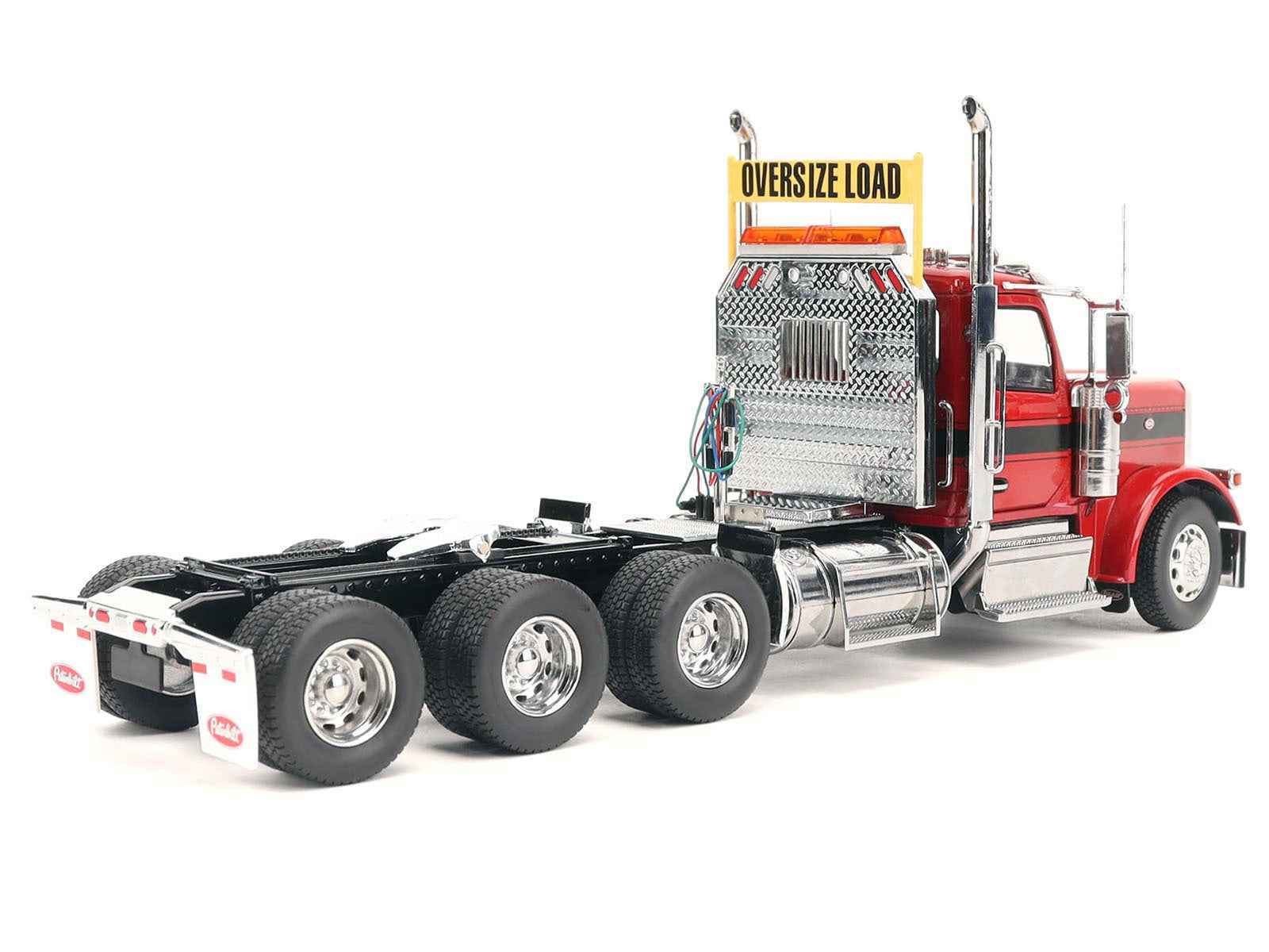 Peterbilt 589 Tridem-Axle Truck Tractor with Day Cab Legendary Red "Transport Series" 1/32 Diecast Model by Diecast Masters Cartsfy Inc.