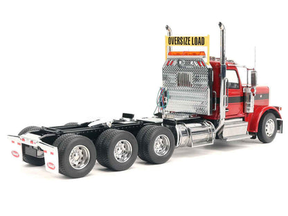 Peterbilt 589 Tridem-Axle Truck Tractor with Day Cab Legendary Red "Transport Series" 1/32 Diecast Model by Diecast Masters Cartsfy Inc.