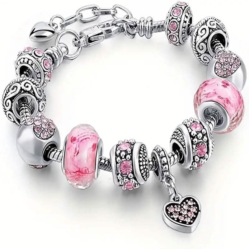Pink Heart - Shaped Pendant Bracelet - Cartsfy Inc.