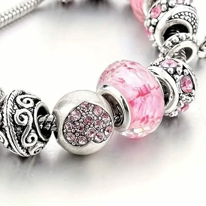 Pink Heart - Shaped Pendant Bracelet - Cartsfy Inc.