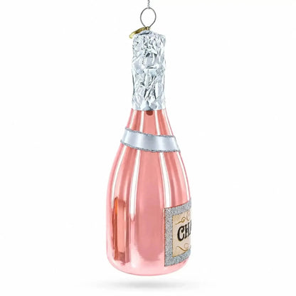 Pink Sparkling Wine Glass Christmas Ornament Cartsfy Inc.