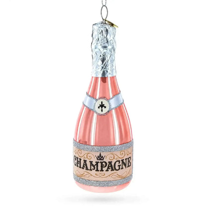 Pink Sparkling Wine Glass Christmas Ornament Cartsfy Inc.