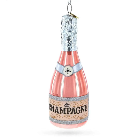 Pink Sparkling Wine Glass Christmas Ornament Cartsfy Inc.
