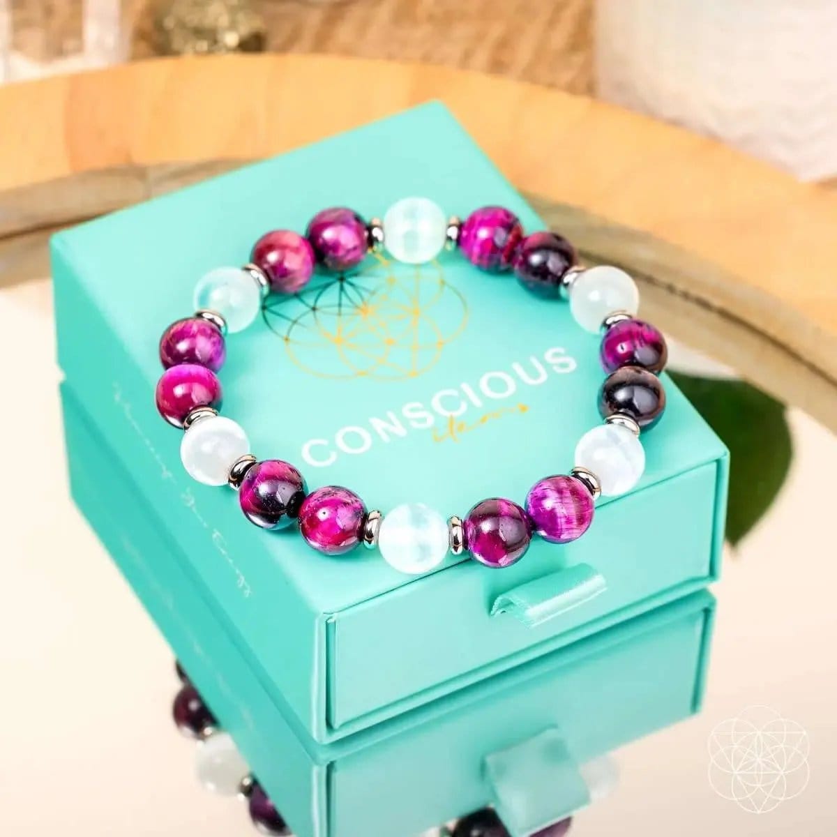 Pink Tiger's Eye Focus Bracelet Conscious Items Default Title Default Title-