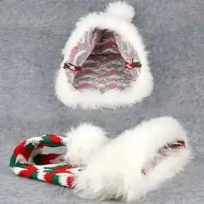 Plush Knitted Christmas Hat