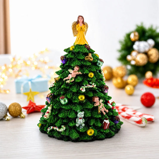 Wind-up Spinning Musical Christmas Tree with Angel Topper BestPysanky Default Title Default Title-
