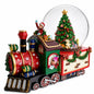 Children Riding Train Musical Christmas Water Snow Globe