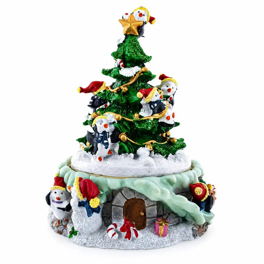 Animated Musical Penguin Christmas Tree Figurine - Rotating Music Box BestPysanky Default Title Default Title-
