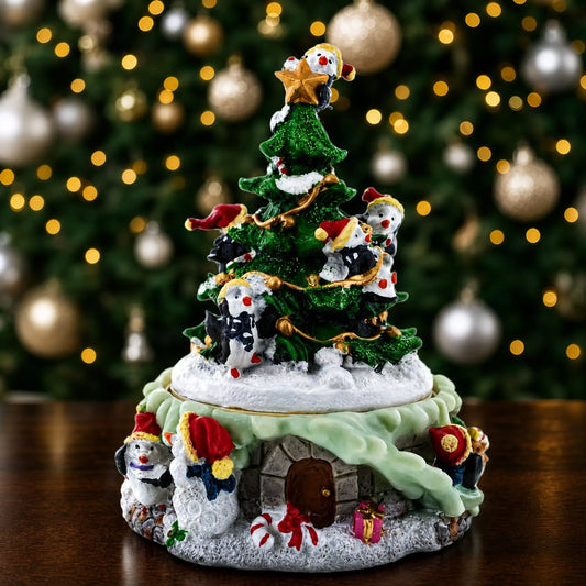 Animated Musical Penguin Christmas Tree Figurine - Rotating Music Box BestPysanky Default Title Default Title-