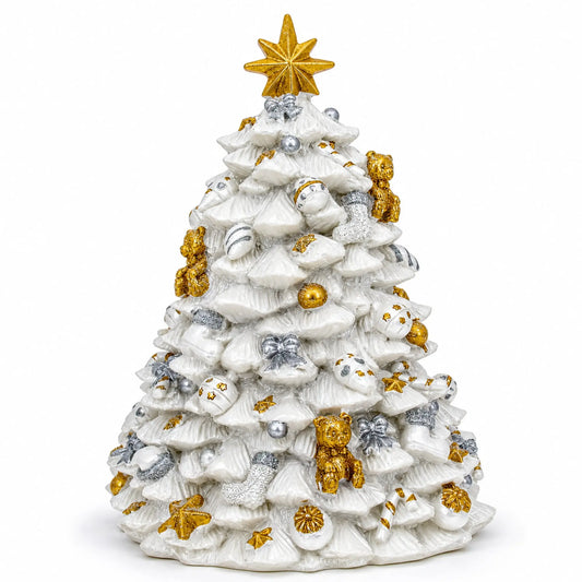White Christmas Tree Spinning Musical Figurine BestPysanky Default Title Default Title-