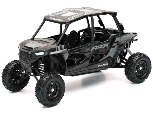 Polaris RZR XP 4 Turbo EPS Sport UTV Onyx Black with Gray Graphics 1/18 Diecast Model by New Ray Cartsfy Inc.