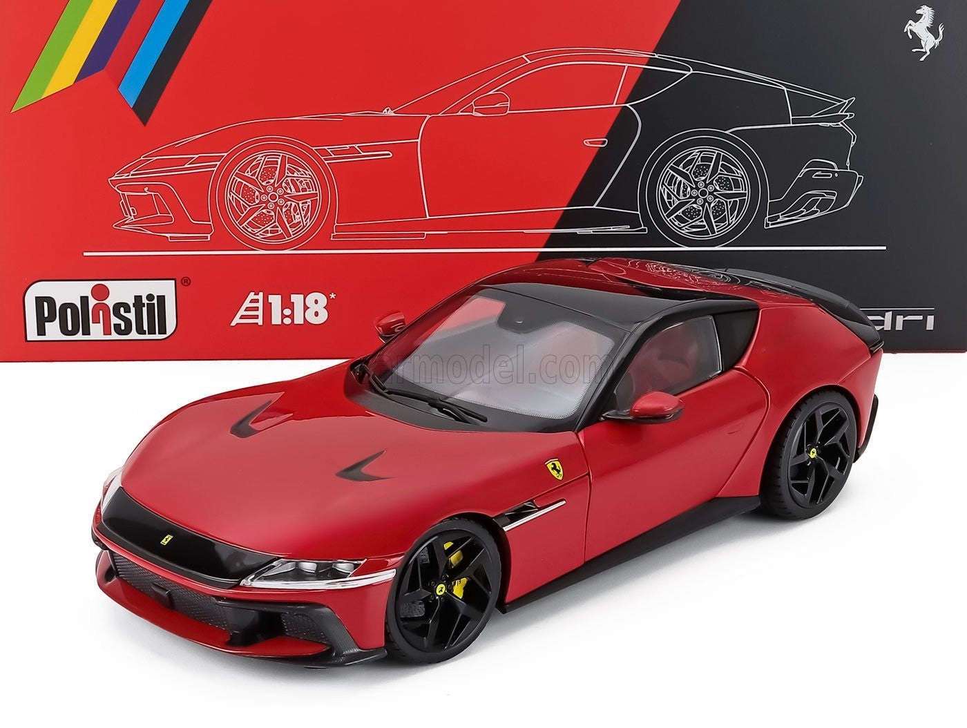 Polistil 2024 Ferrari 12Cilindri Rosso Corsa (Ferrari Red) High Fidelity WITH DISPLAY 1:18 STM Diecast Default Title Default Title-