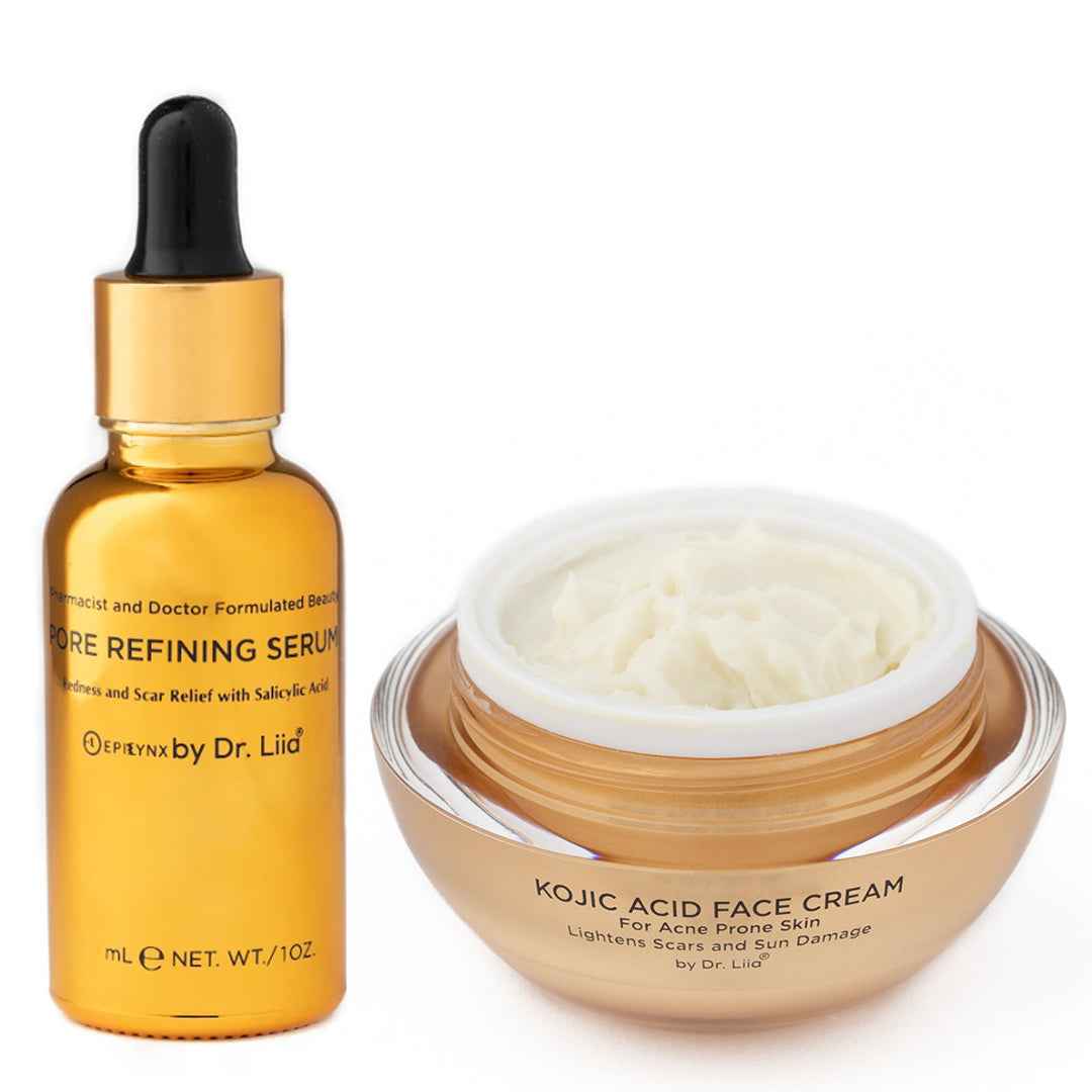 Pore Refining & Brightening Kojic Acid Skincare Set – Vegan, Hypoallergenic Duo Cartsfy Inc.