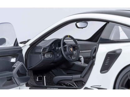 Porsche 911 (991.2) GT3 RS Weissach Package White with Carbon Hood and Top 1/18 Model Car by Autoart Miniature Motors Default Title Default Title-