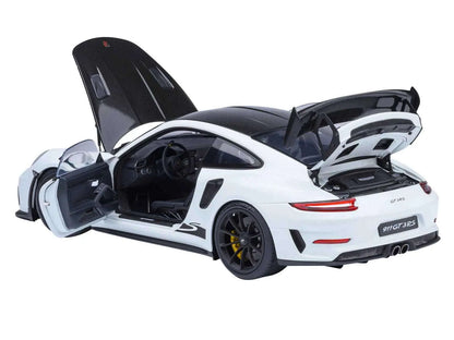 Porsche 911 (991.2) GT3 RS Weissach Package White with Carbon Hood and Top 1/18 Model Car by Autoart Cartsfy Inc.