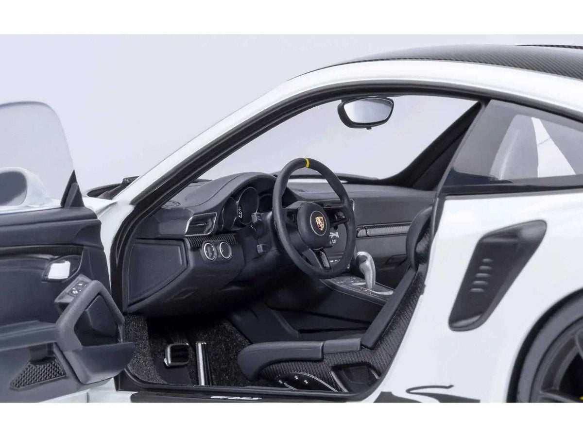 Porsche 911 (991.2) GT3 RS Weissach Package White with Carbon Hood and Top 1/18 Model Car by Autoart Cartsfy Inc.