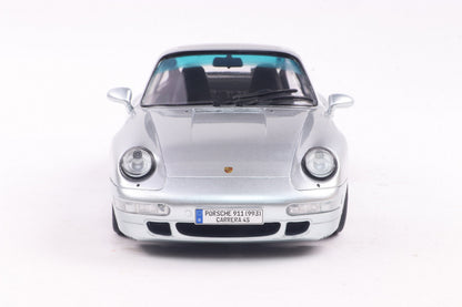 Solido 1996 Porsche 911 (993) Carrera 4S Coupe Polar Silver 1:18