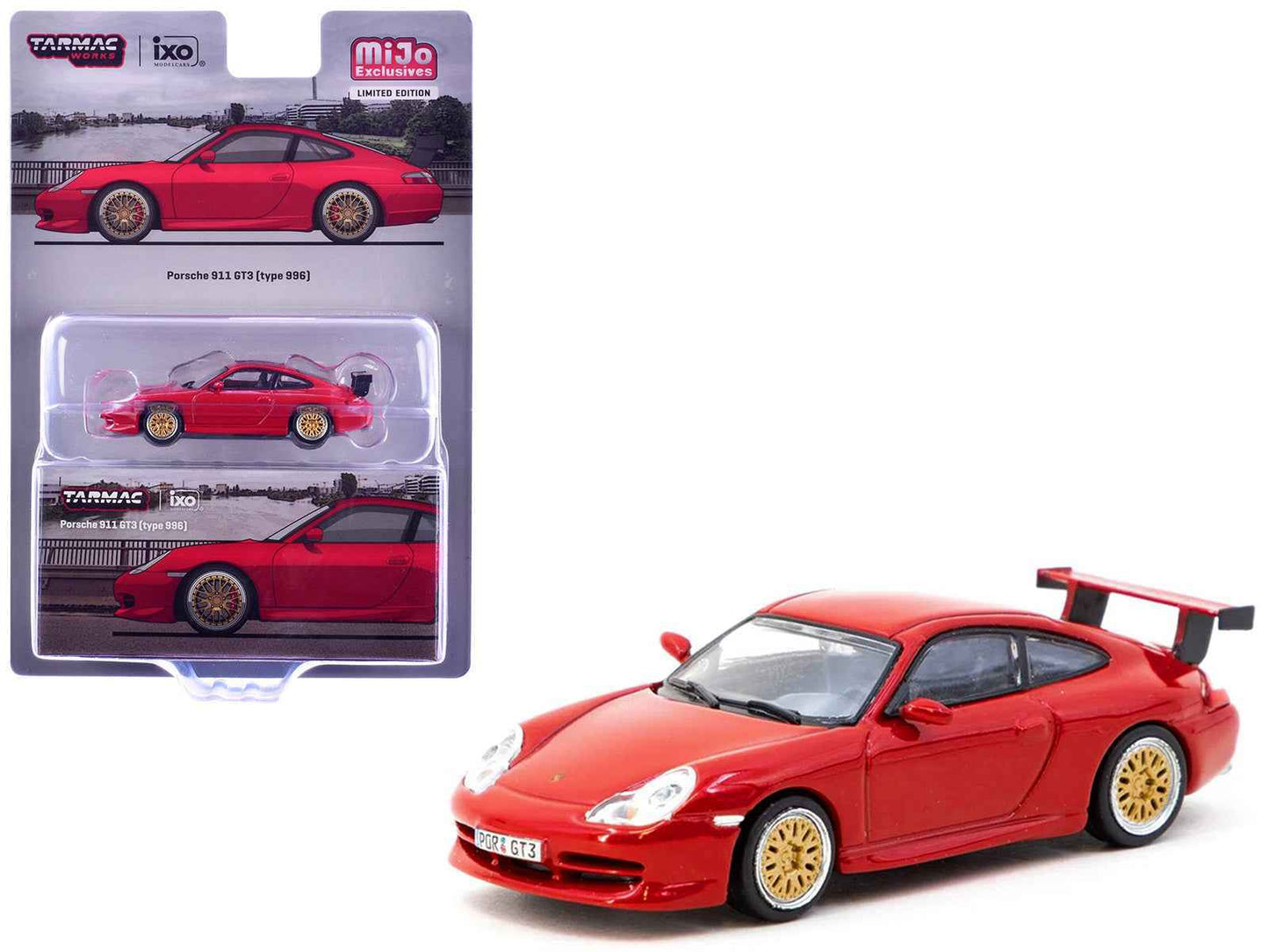 Porsche 911 GT3 (996) Red "Global64" Series 1/64 Diecast Model by Tarmac Works Cartsfy Inc.