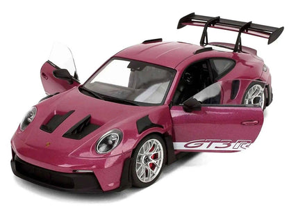 Porsche 911 GT3 RS Red Violet Metallic with White Stripes "Pink Slips" Series 1/18 Diecast Model Car by Jada Miniature Motors Default Title Default Title-