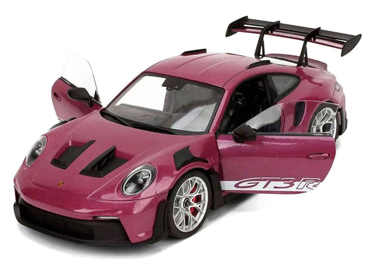 Porsche 911 GT3 RS Red Violet Metallic with White Stripes "Pink Slips" Series 1/18 Diecast Model Car by Jada Miniature Motors Default Title Default Title-