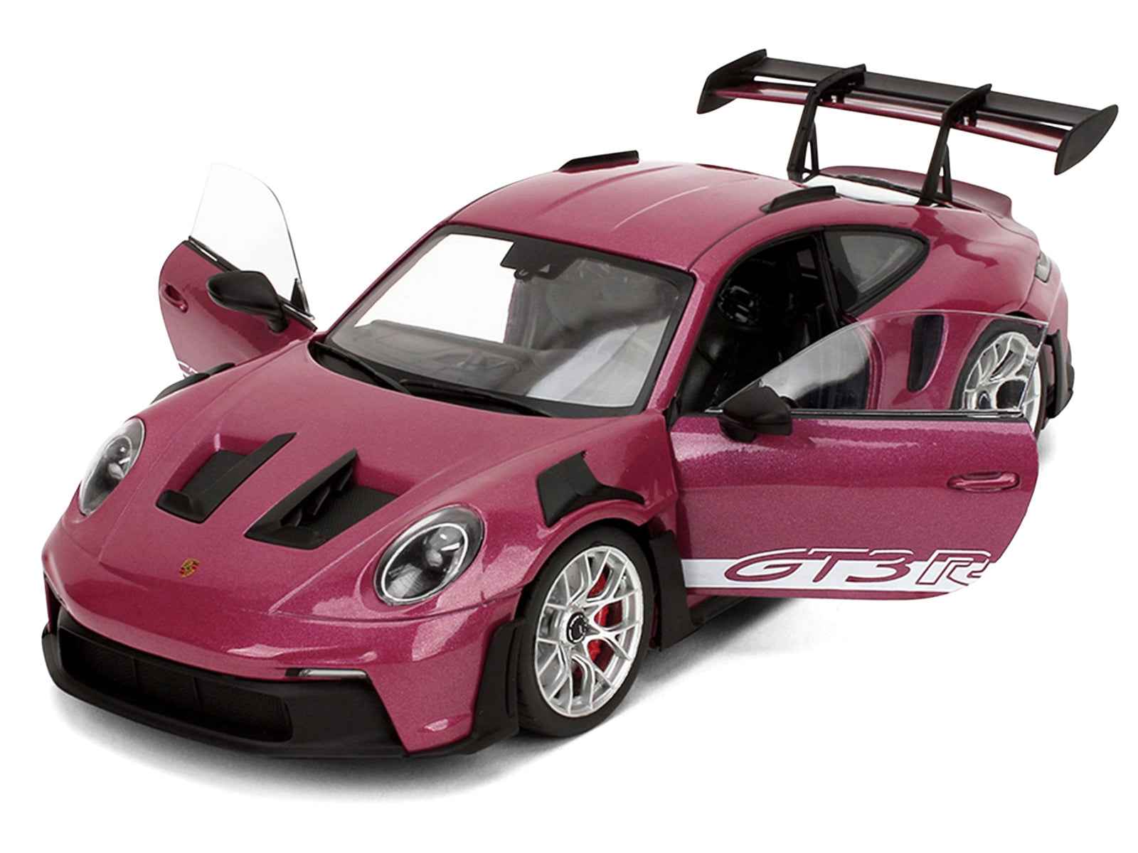 Porsche 911 GT3 RS Red Violet Metallic with White Stripes "Pink Slips" Series 1/18 Diecast Model Car by Jada Miniature Motors Default Title Default Title-